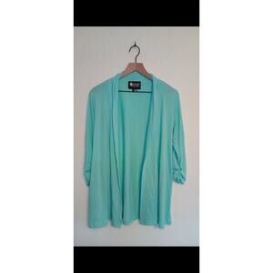 Women's Christine Alexander Blue Cardigan Sweater, Size US Medium